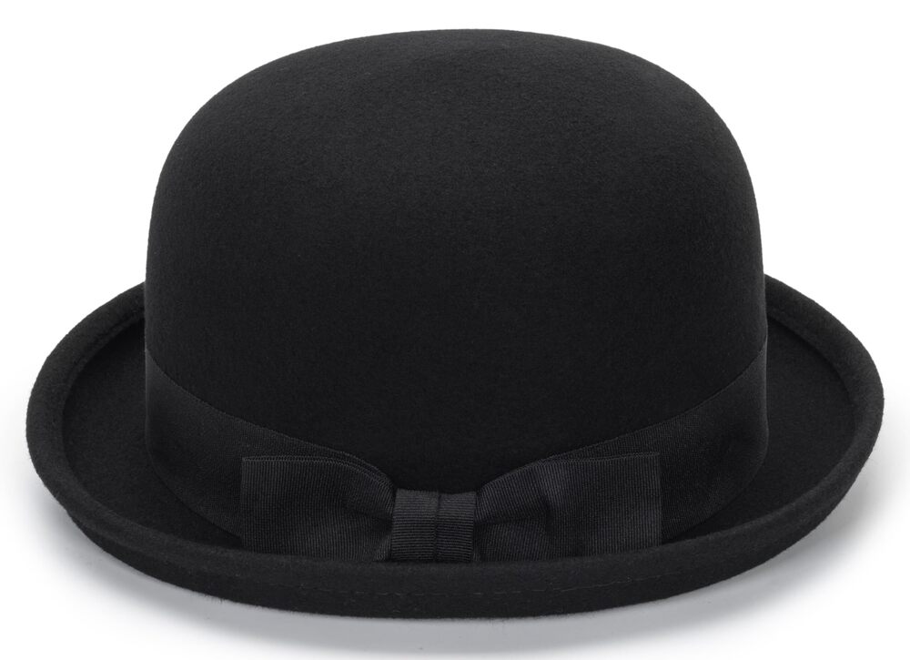 3923 Bowler Derby Hat - Short Rolled Brim Fedora … - image 1